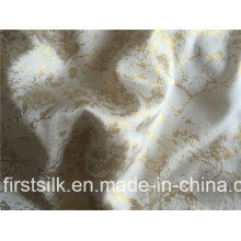 100% Silk Charmuse Foil Printing Fabric